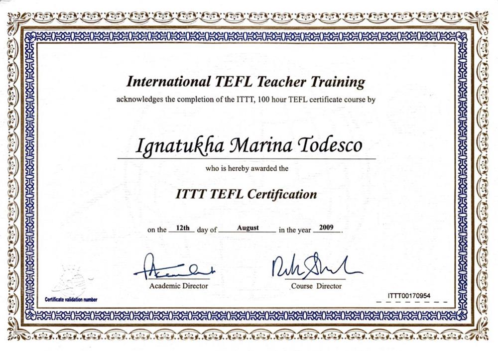 TEFL Teacher Training Certification 