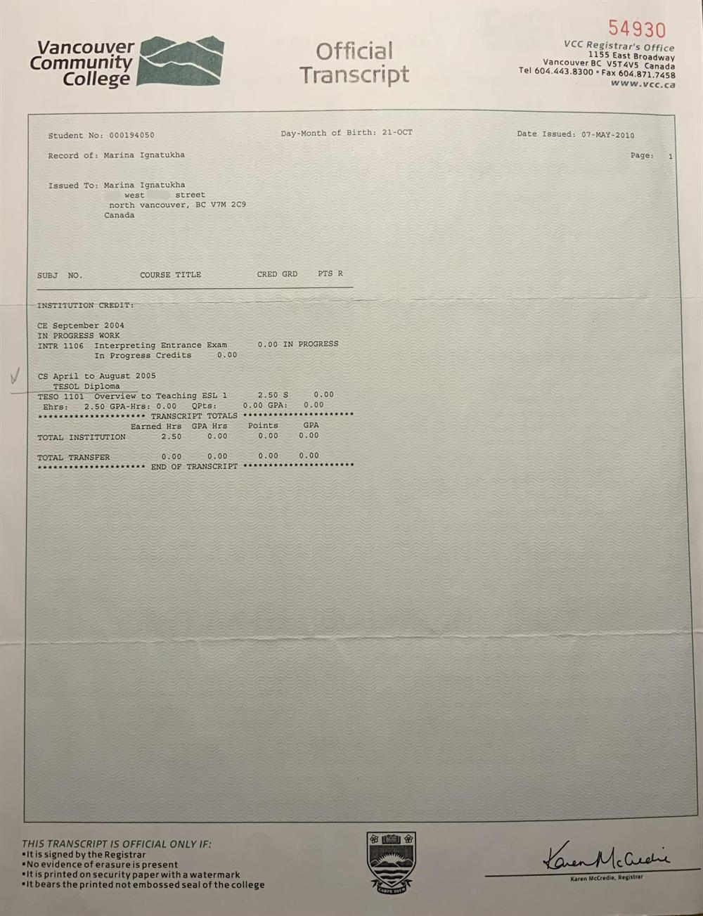 TESOL Diploma