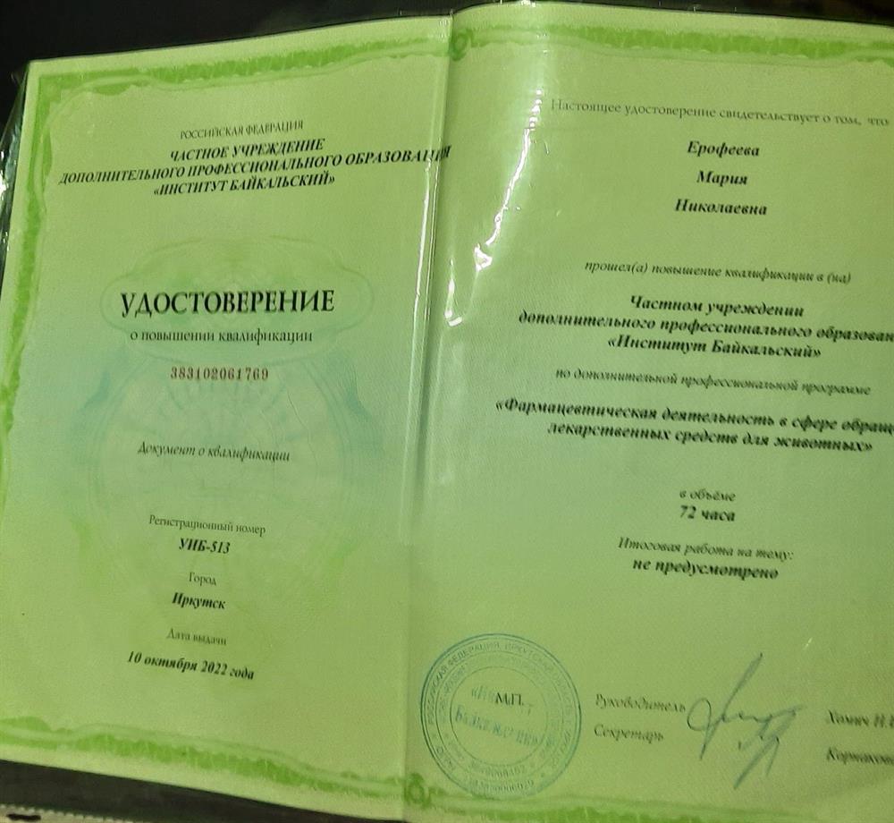 Повышение квалификации по фармацефтике