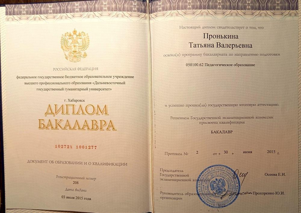 Диплом бакалавра