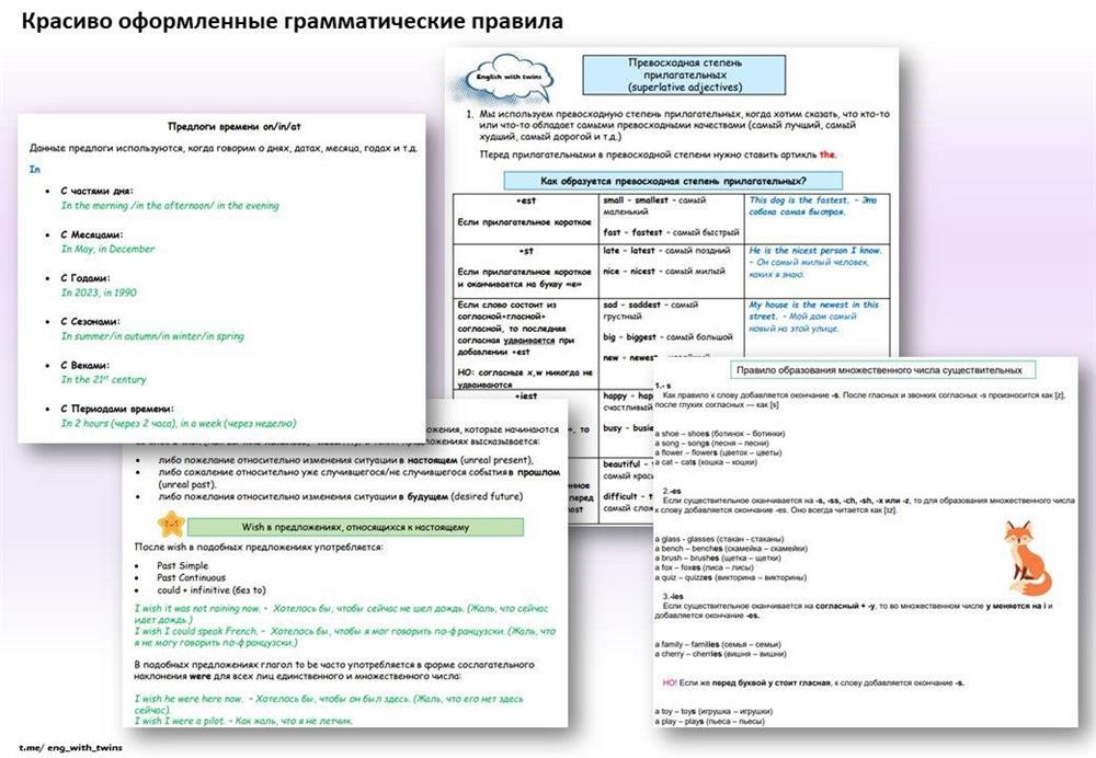 Примеры моих учебных материалов 