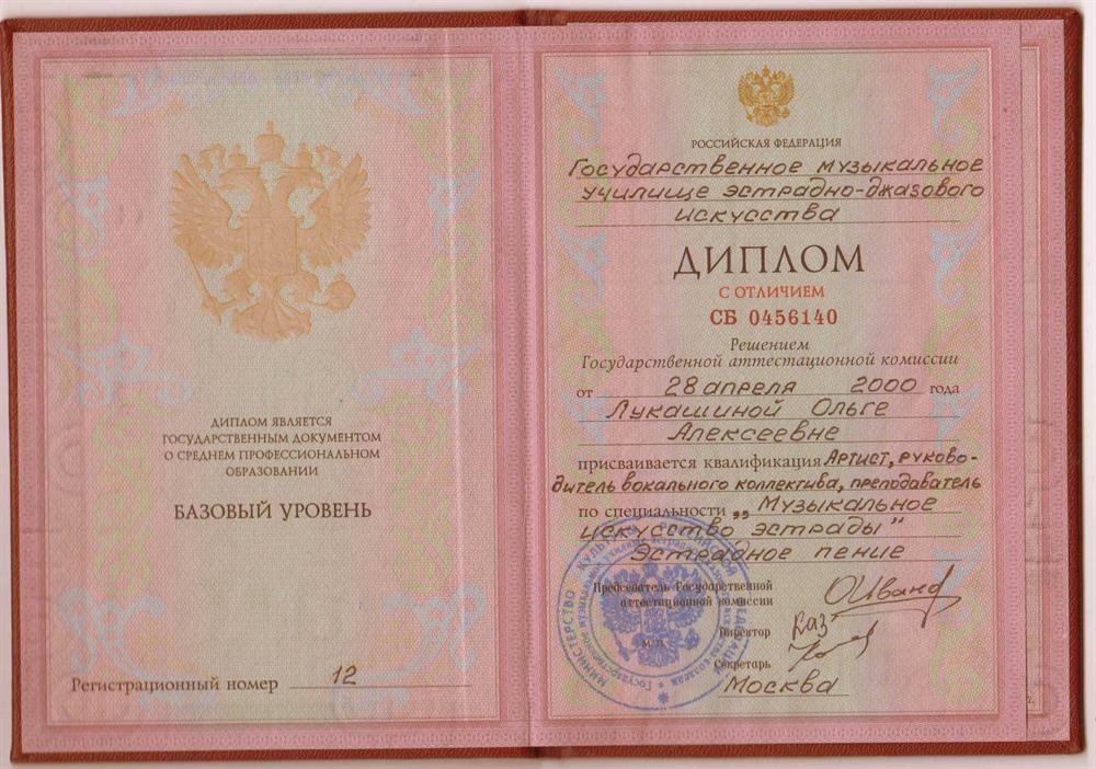 Диплом об окончании ГМУЭДИ