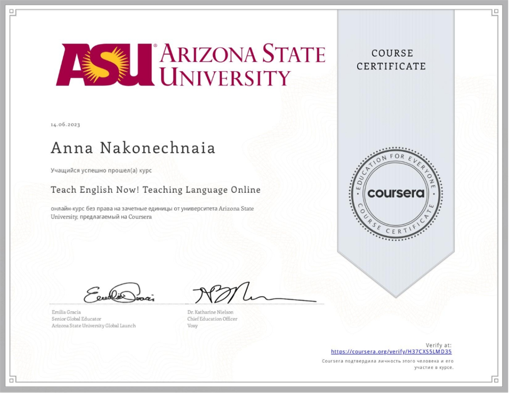 Teach English Now! Teaching Language Online - Arizona State University