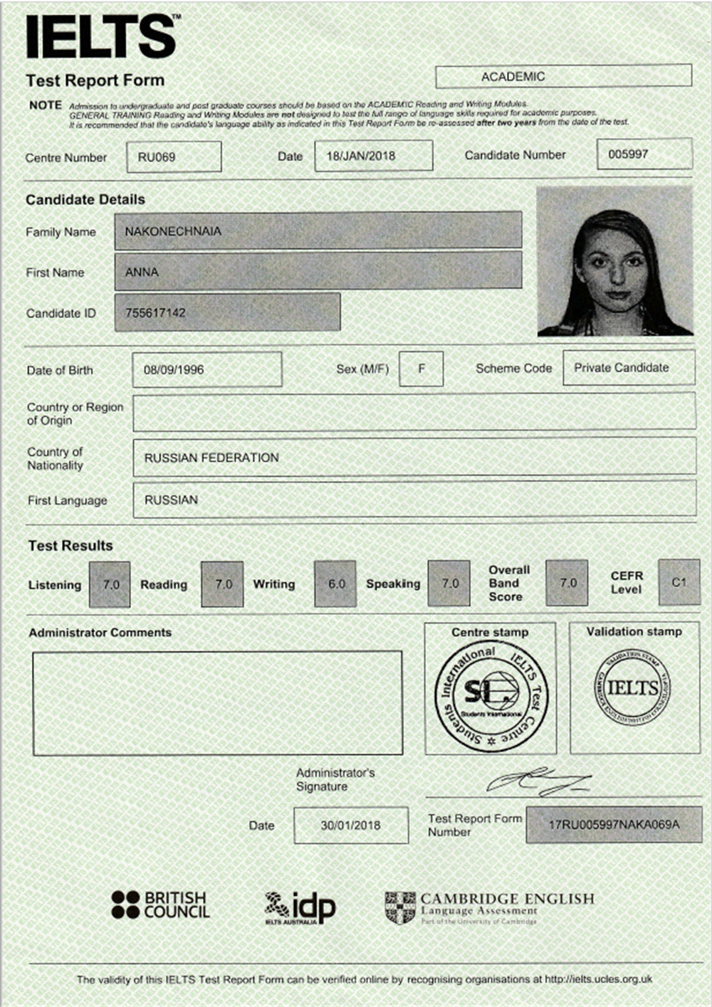 IELTS academic