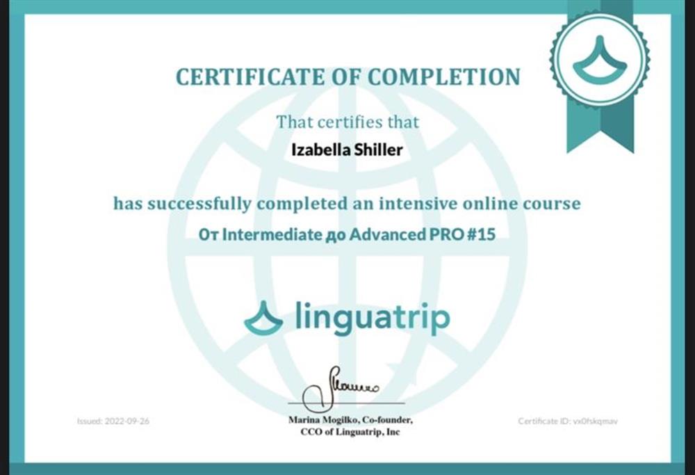 Certificate of completion 