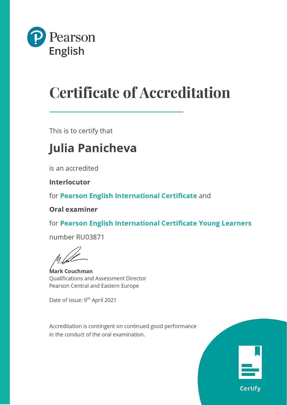 Certificate 2