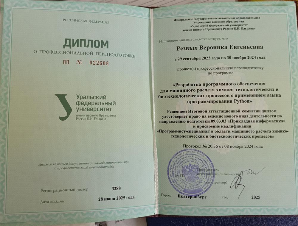 Диплом о повышении квалификации