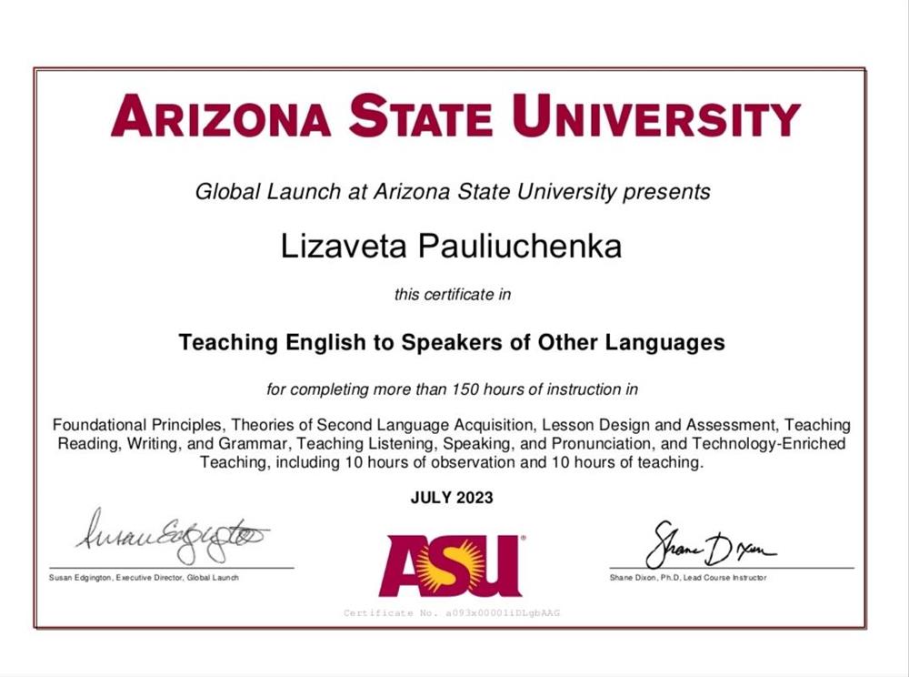 TESOL (Teaching English to Speakers of Other Languages)