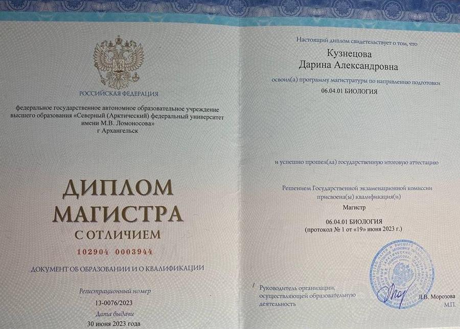 Диплом Магистра 