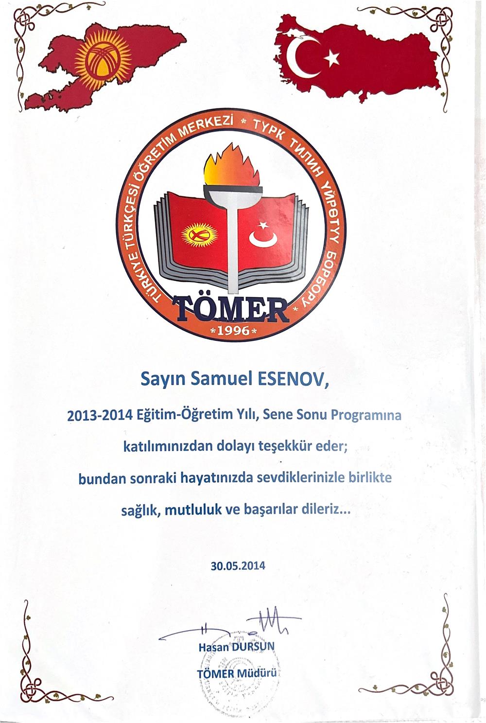 TOMER sene sonu program