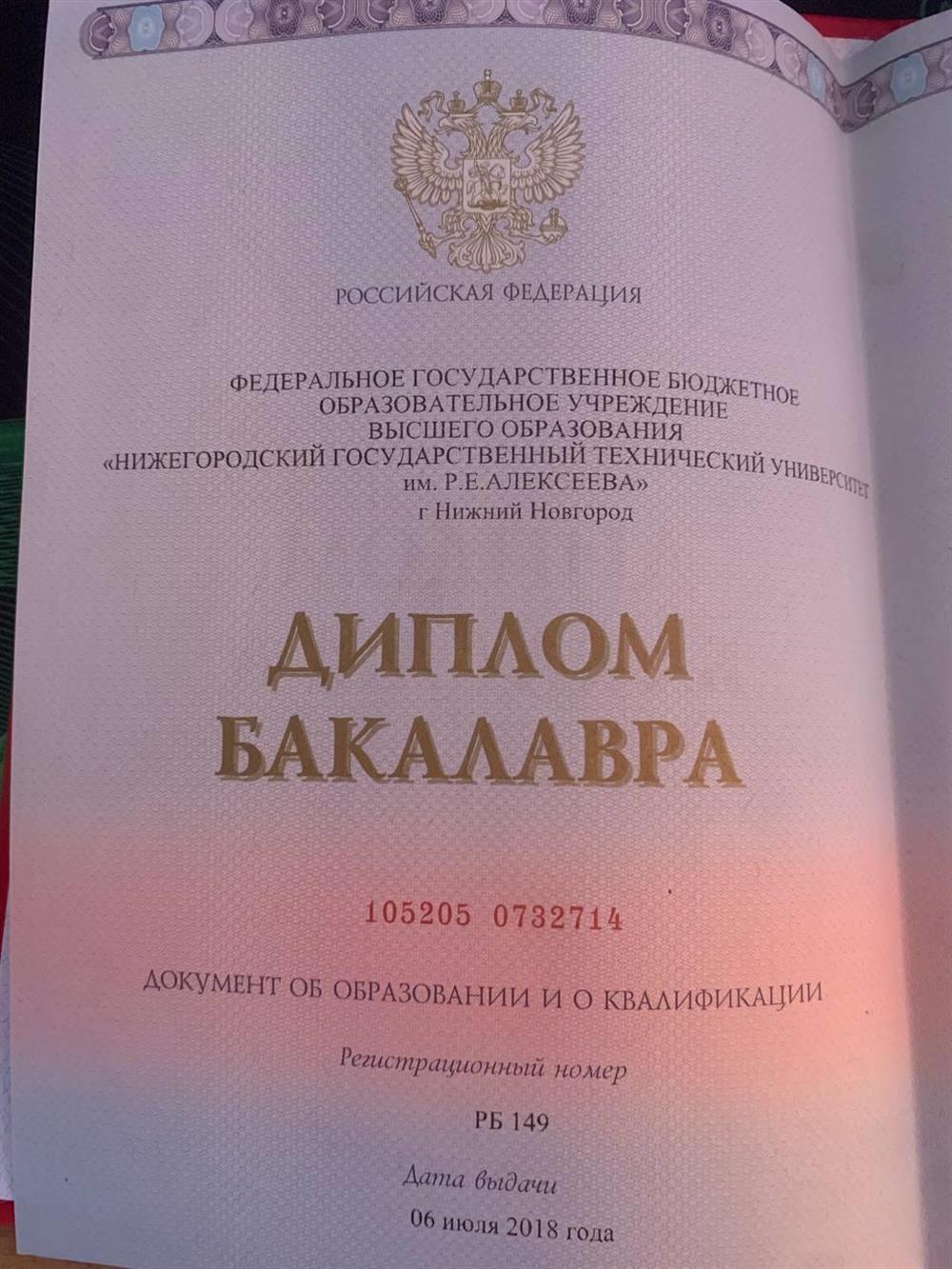 Диплом бакалавриат