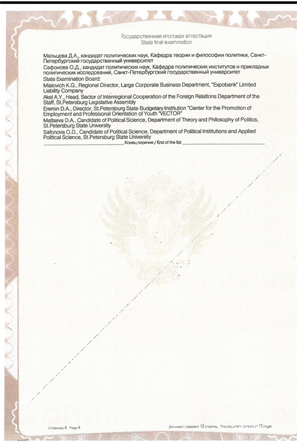 Диплом магистра 