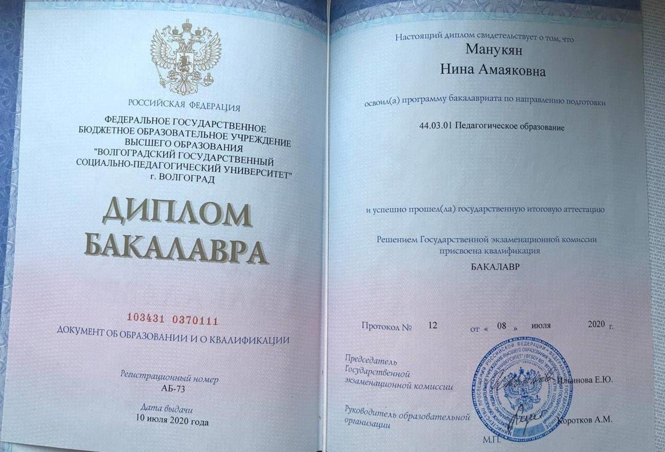 Диплом Бакалавра 