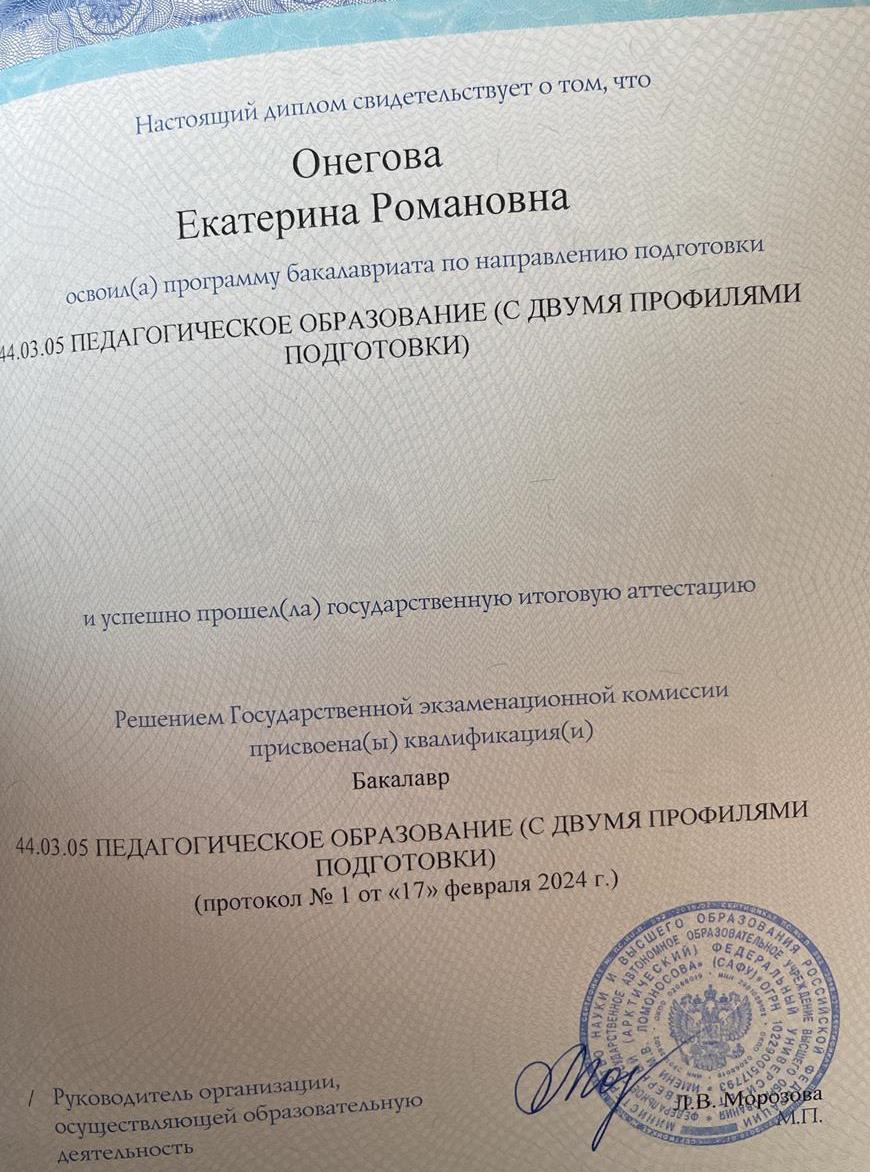 Диплом бакалавра 
