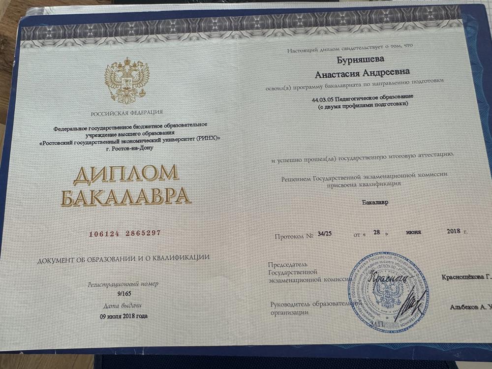 Диплом бакалавра