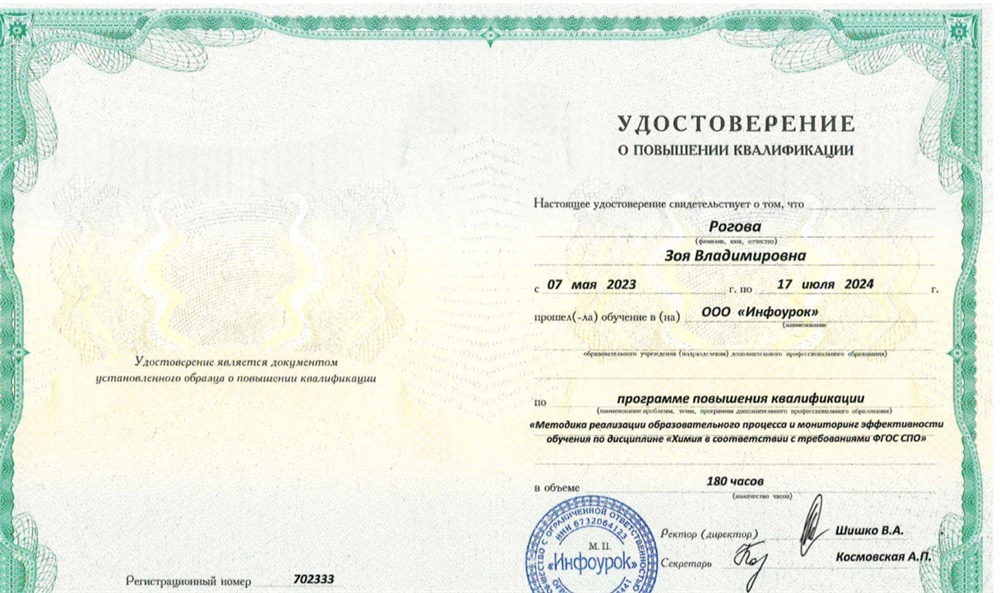 Повышение квалификации 