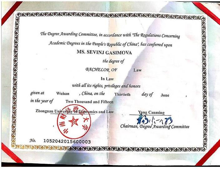 Сертификат. Certificate 