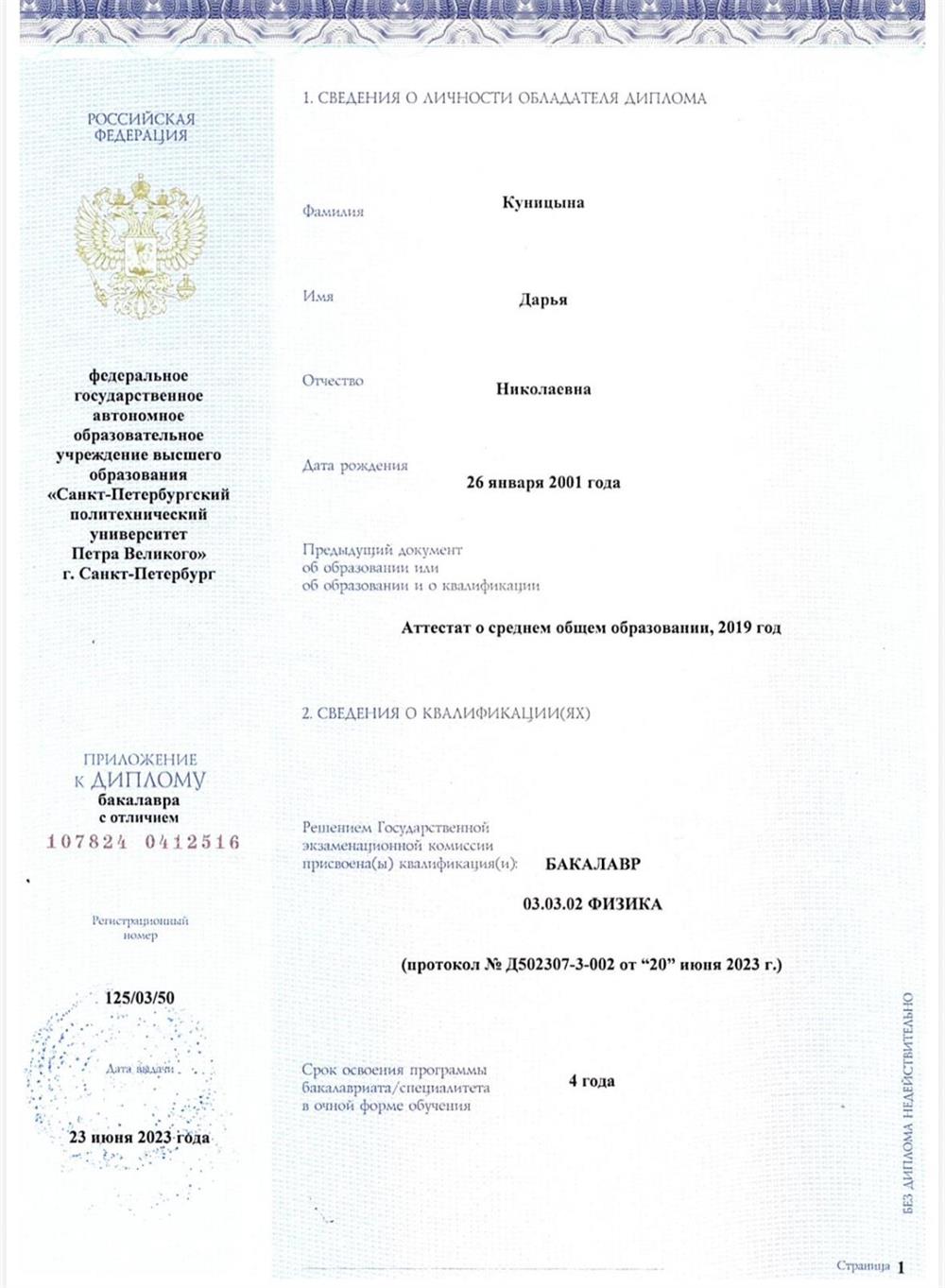 диплом бакалавра