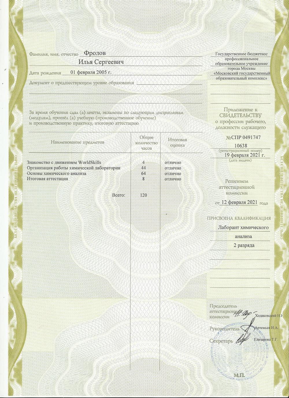 Свидетельство