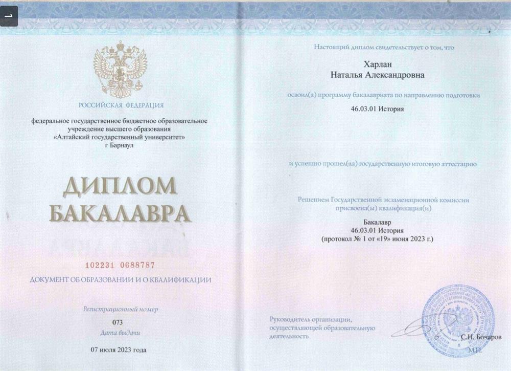 Диплом бакалавра