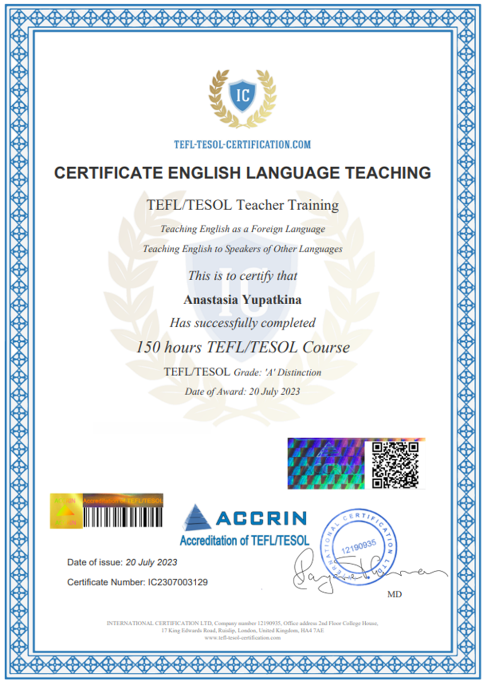 TEFL/TESOL Teacher Training