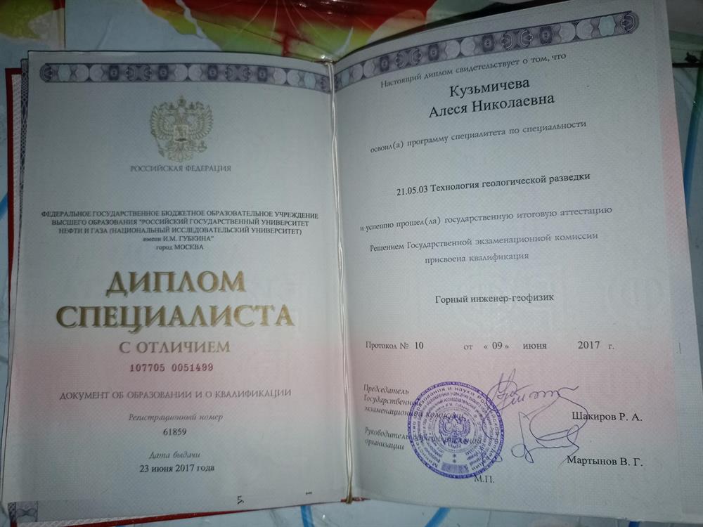 Диплом об окончании университета