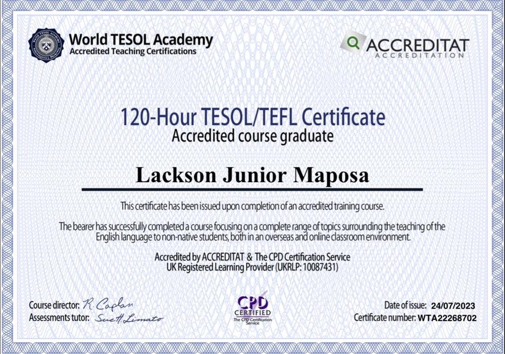 TESOL/TEFL Certificate 