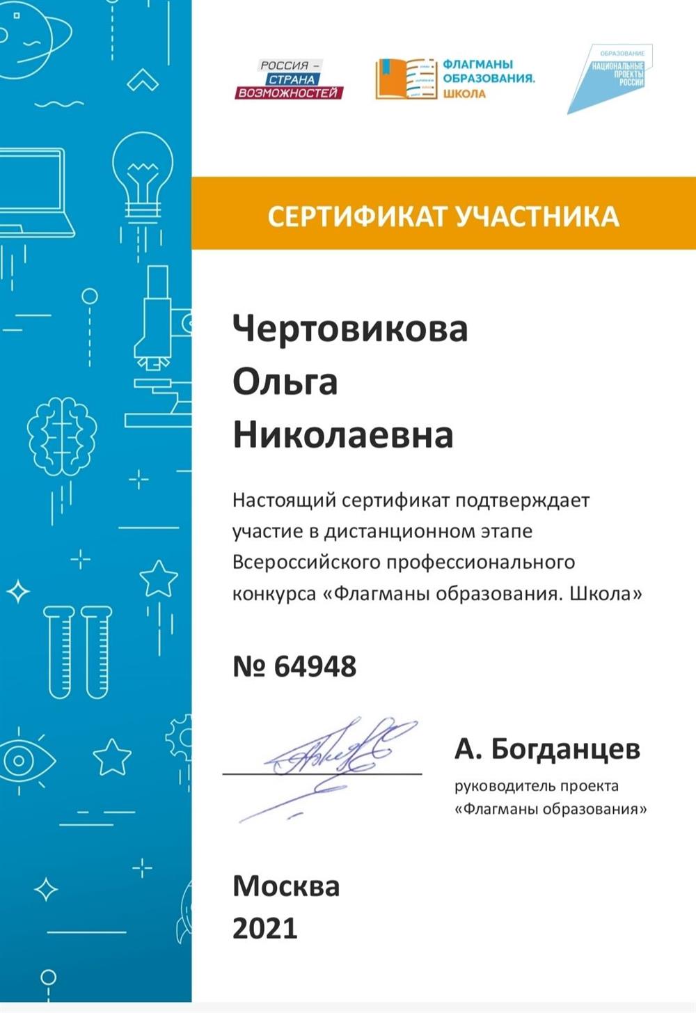 Сертификат участника 