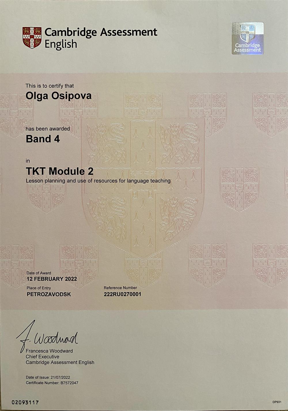 Cambridge Assessment TKT Module2