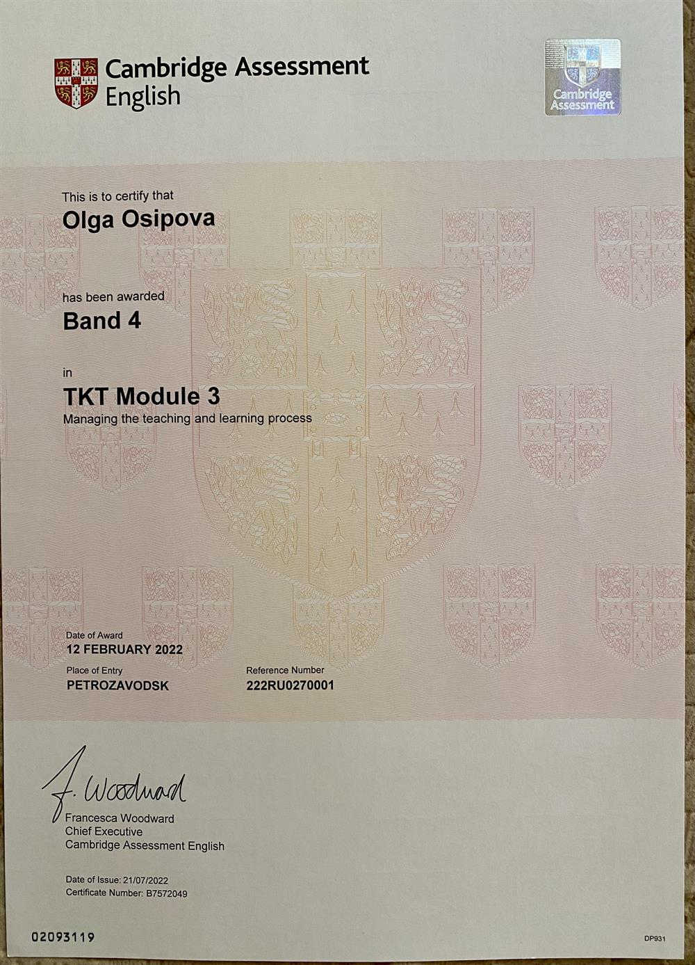 Cambridge Assessment TKT Module3