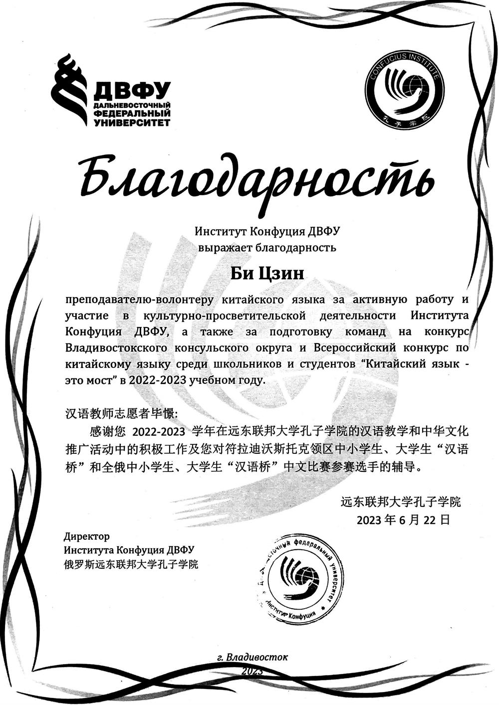 Работа в институте конфуция