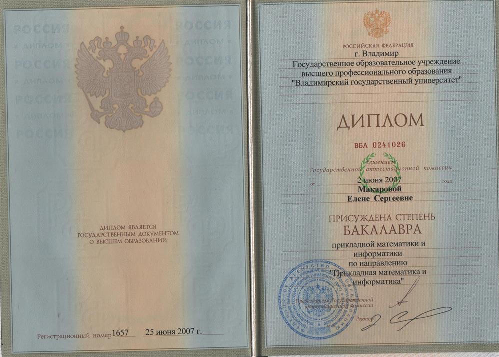 Диплом Бакалавра