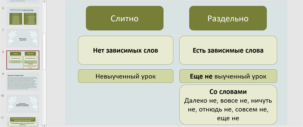 Презентации с материалами и заданиями по русскому языку 