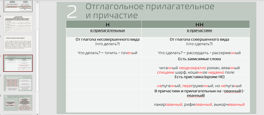 Презентации с материалами и заданиями по русскому языку 