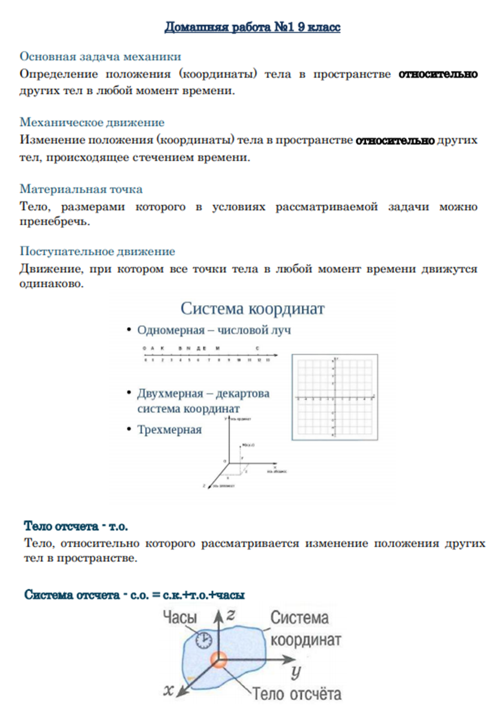 Пример домашней работы