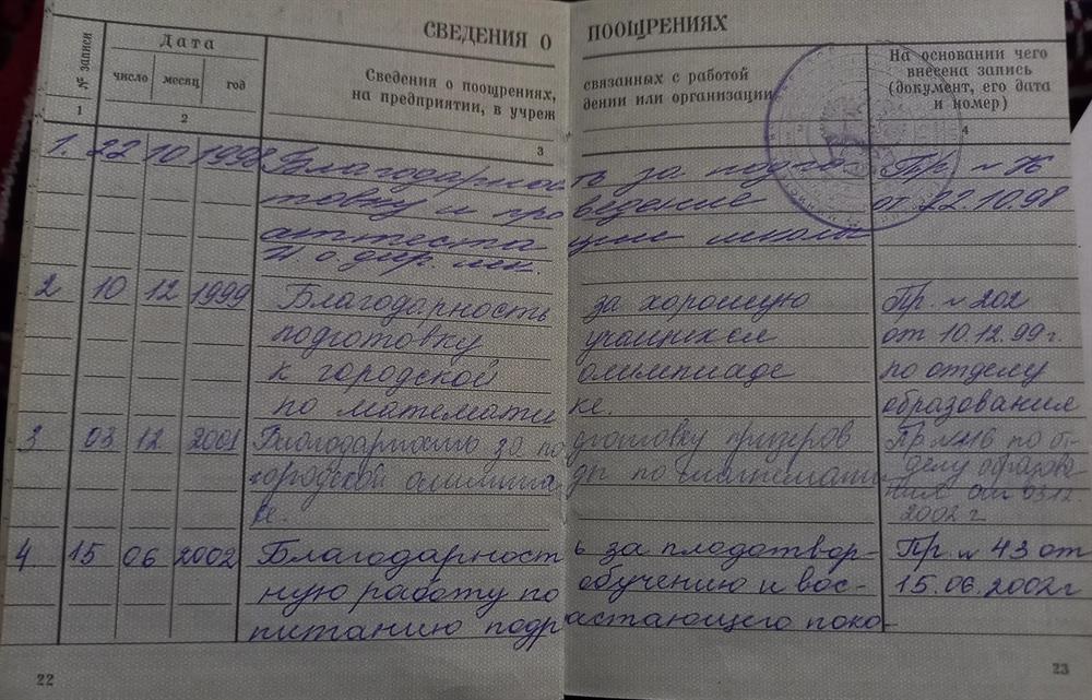 Трудовая книжка