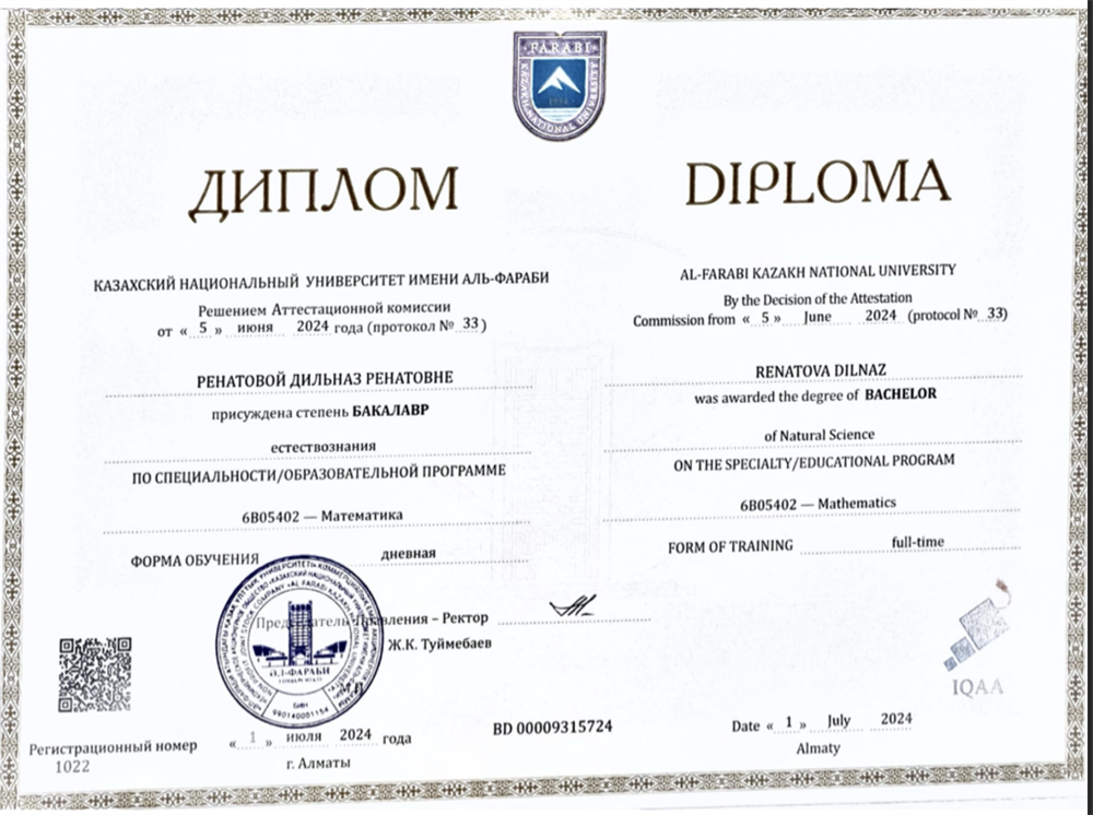 Диплом бакалавра 