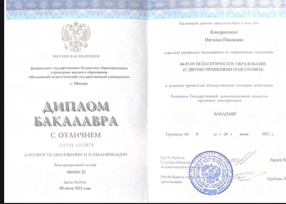 Диплом о высшем образовании 