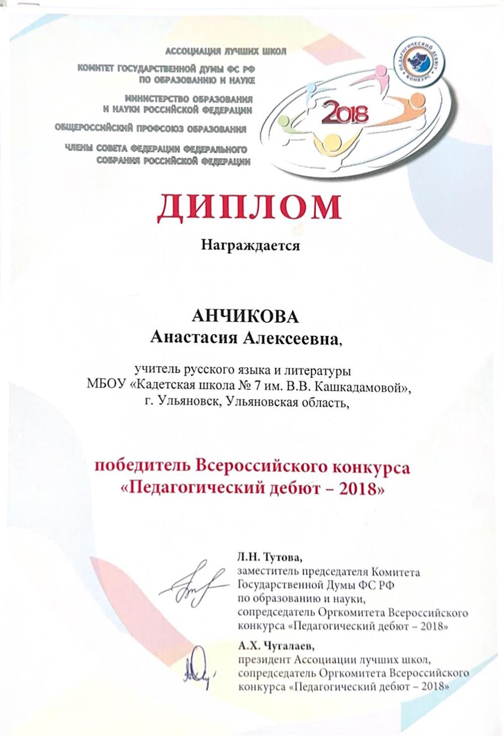Диплом победителя