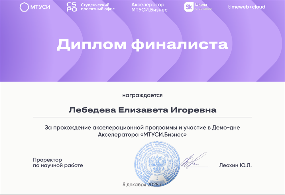 Защита IT стартапа в рамках московских партнеров и организаций