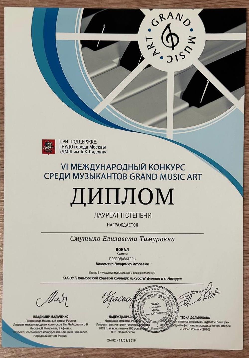 Диплом лауреата