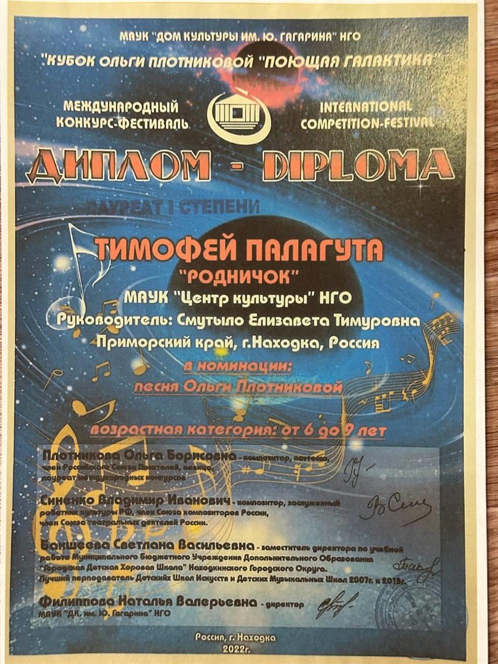 Диплом лауреата