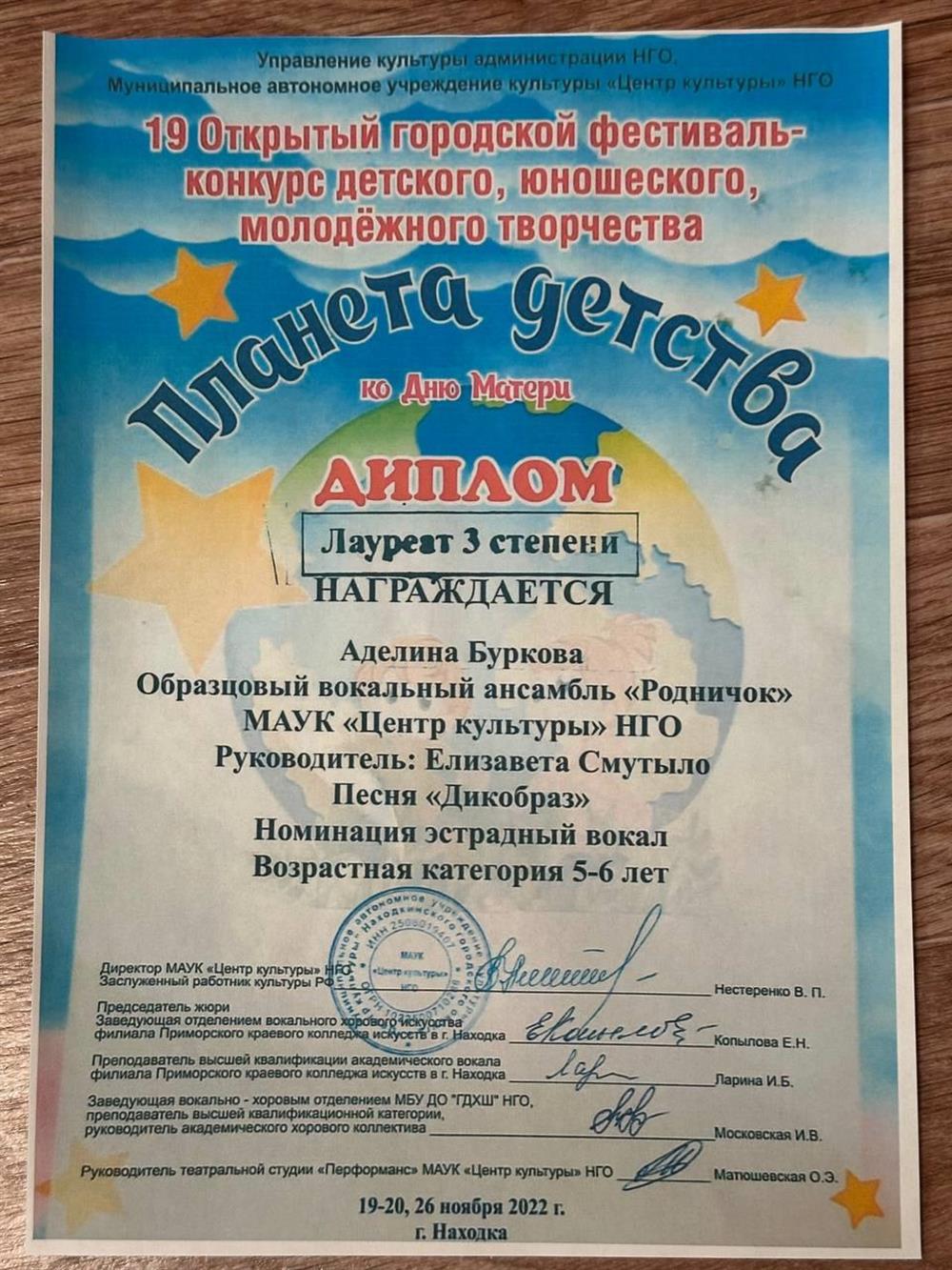 Диплом лауреата