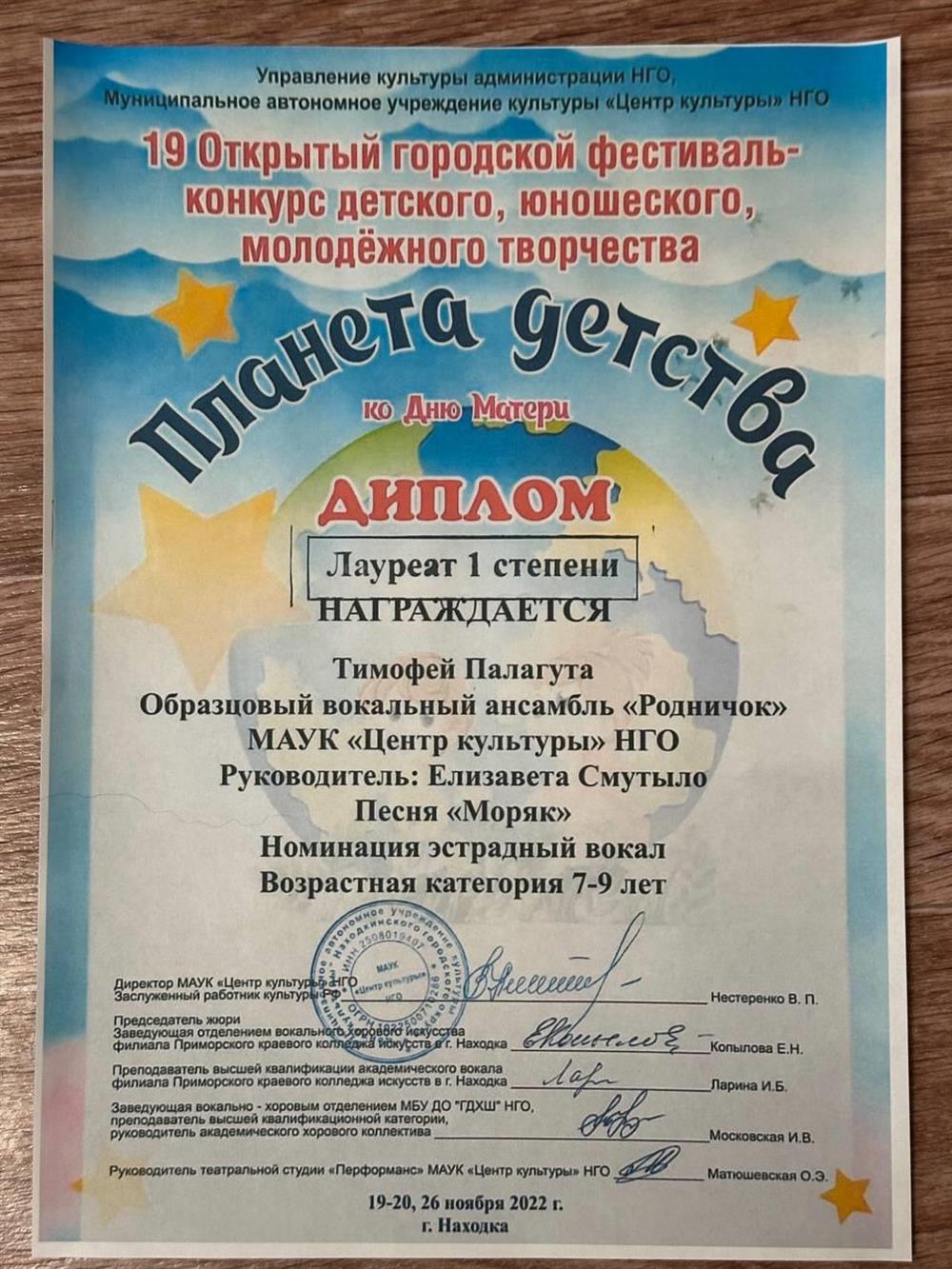 Диплом лауреата