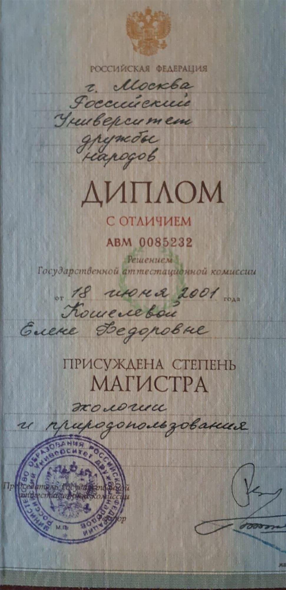 Диплом РУДН