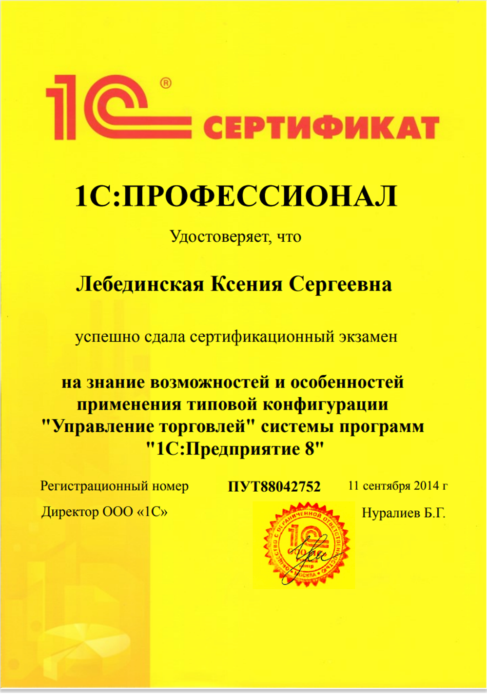 1С:Профессионал Управление Торговлей