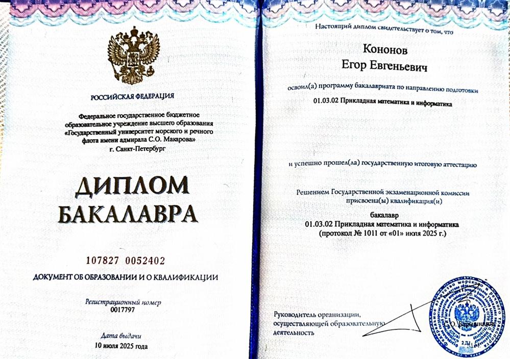 Диплом бакалавра 