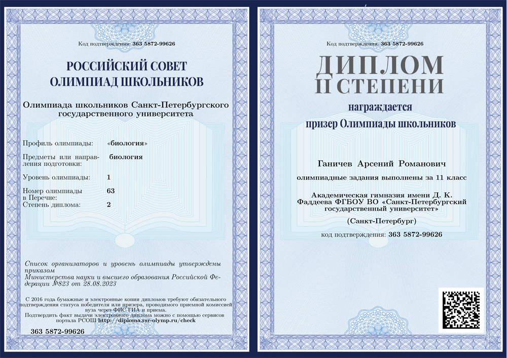 Диплом СПбГУ