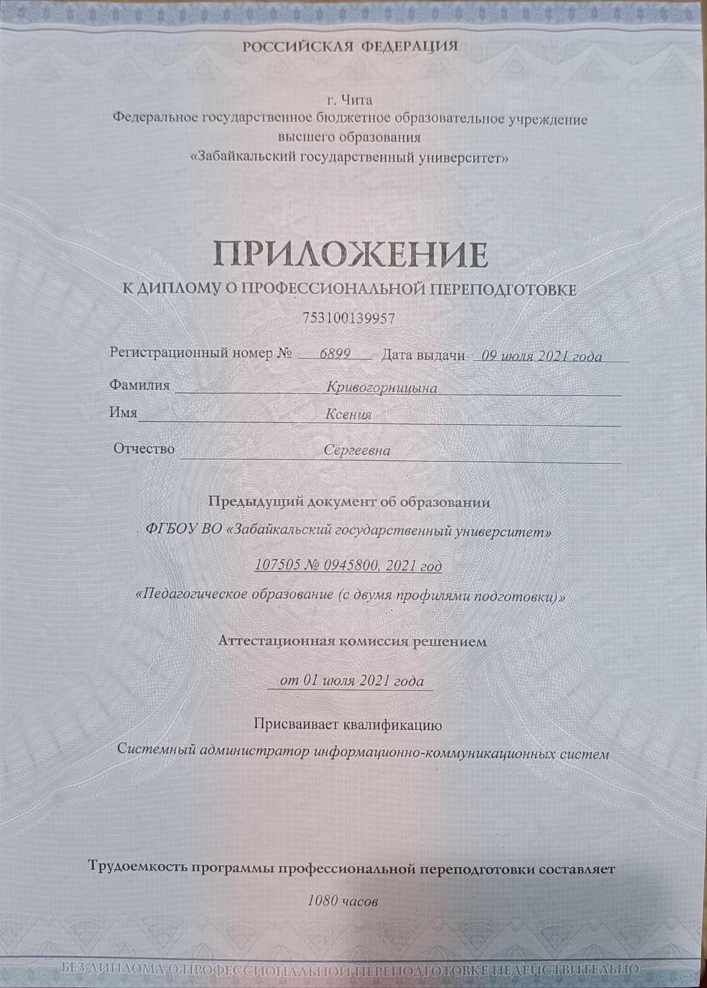 Диплом системного администратора 
