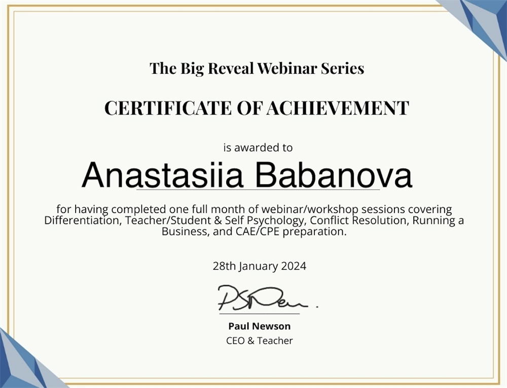 Certificate 